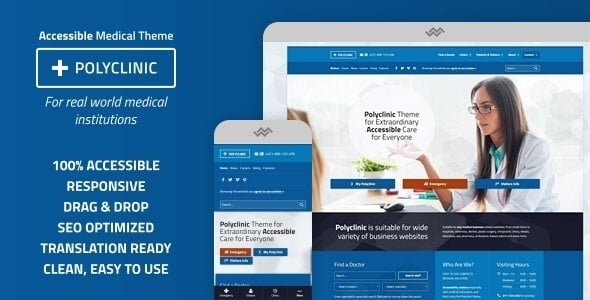 Polyclinic - Accessible Medical WordPress Theme
