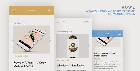 ROWE MOBILE THEME FOR WORDPRESS