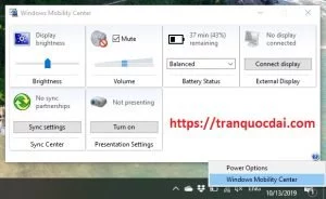 Window Mobility Center