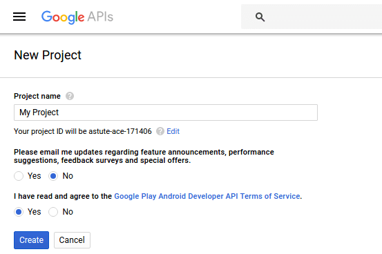 Create YouTube Data API Key