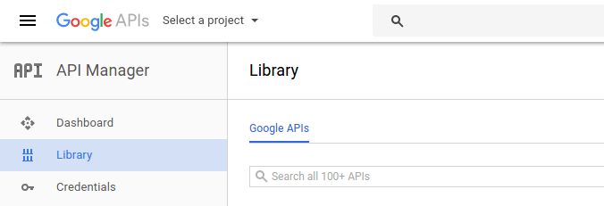 google api console project