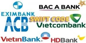 danh sách bank name và swift code