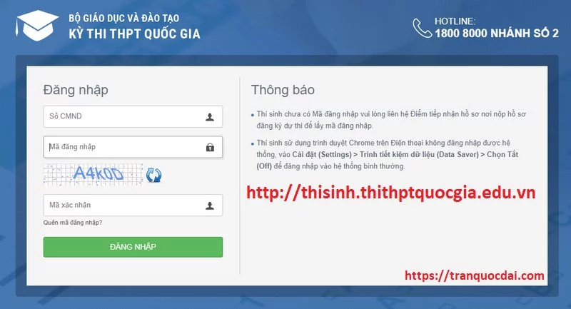 Tra cứu điểm thi THPT Quốc gia 2018